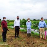 Dr. S. Basanta Singh, Director of Research, CAU, Imphal visiting Central Farm, CAU