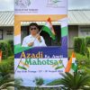 Dean i/c Dr. Ng. Joykumar Singh, College of Food Technology, CAU, Imphal and other staff of college at the photo booth in commemoration of Har Ghar Tiranga celebration as part of India’s 75 years of Independence.