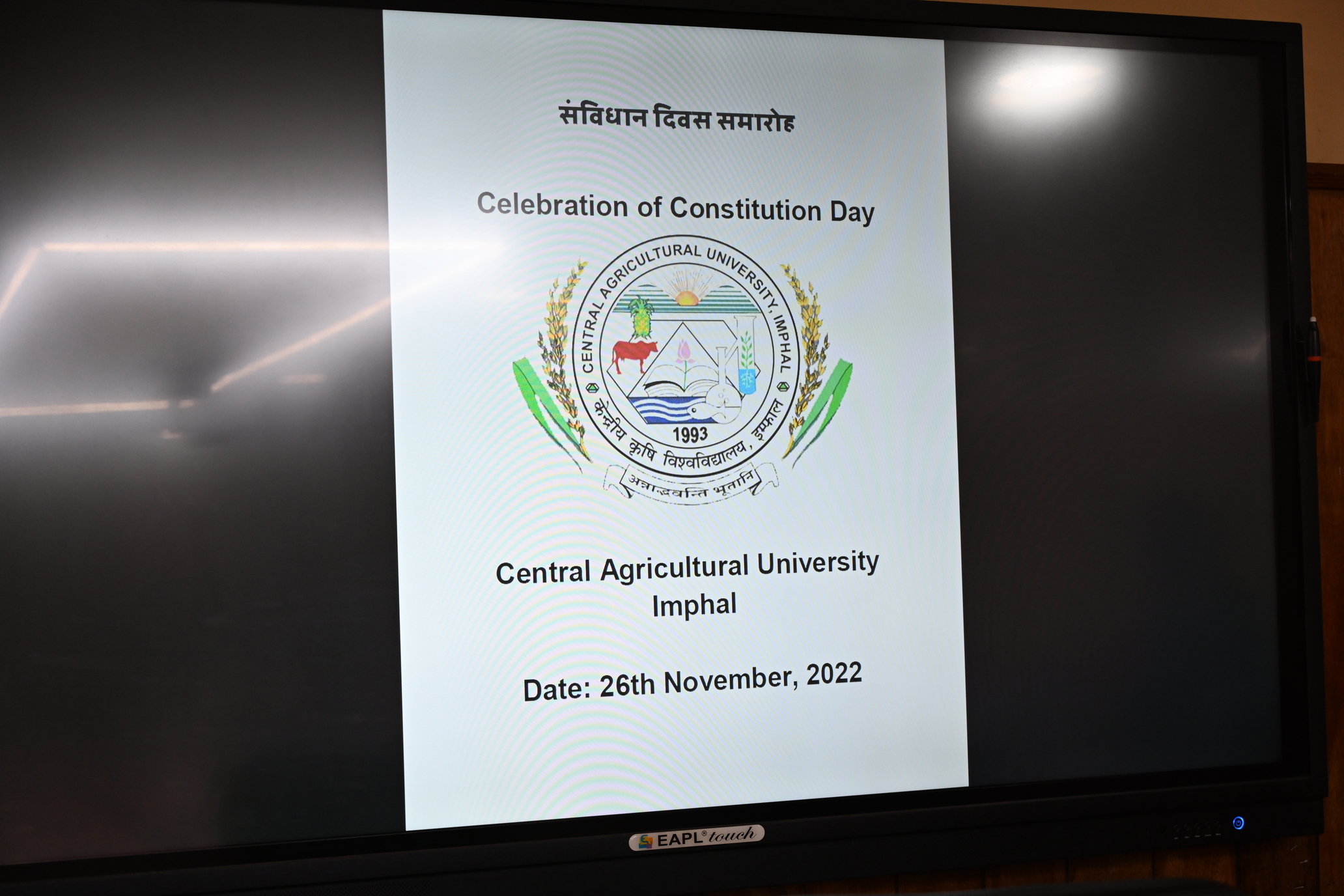 Central Agricultural University Imphal observed the Constitution Day on 26th November, 2022 at its Main Conference Hall at HQ, Lamphelpat