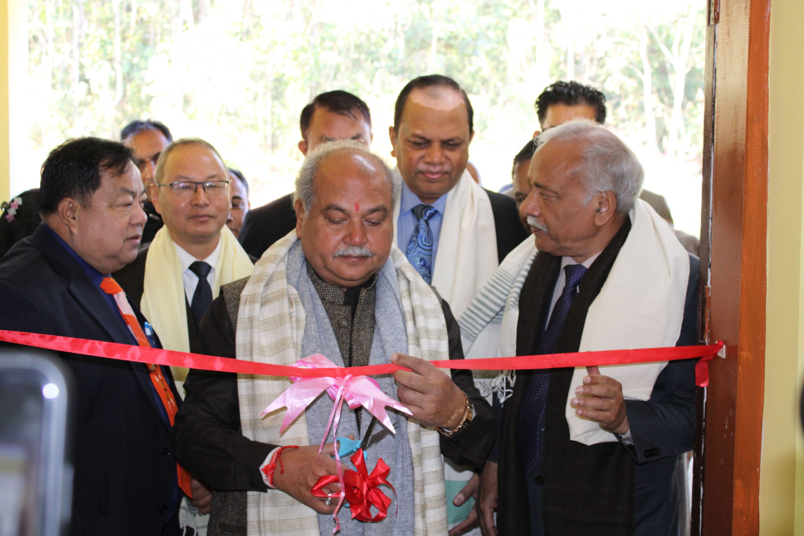Hon’ble Union Minister of Agriculture & Farmers Welfare, Govt. of India Shri Narendra Singh Tomar ji inaugurated Administrative cum Academic Block and Girls’ Hostel of College of Agriculture, Kyrdemkulai, Central Agricultural University (Imphal) on 5th January, 2023.