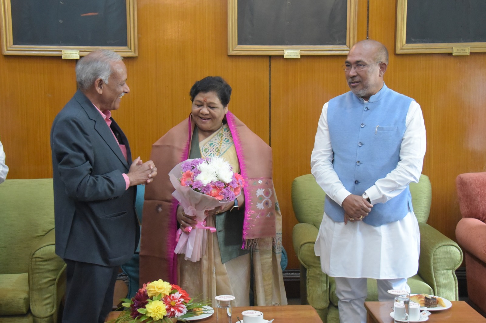 Hon’ble Vice-Chancellor, CAU, Imphal Dr. Anupam Mishra attended the Swearing-in-Ceremony of Sushri Anusuiya Uikey as Governor of Manipur at Darbar Hall of Raj Bhavan, Imphal on 22nd February, 2023