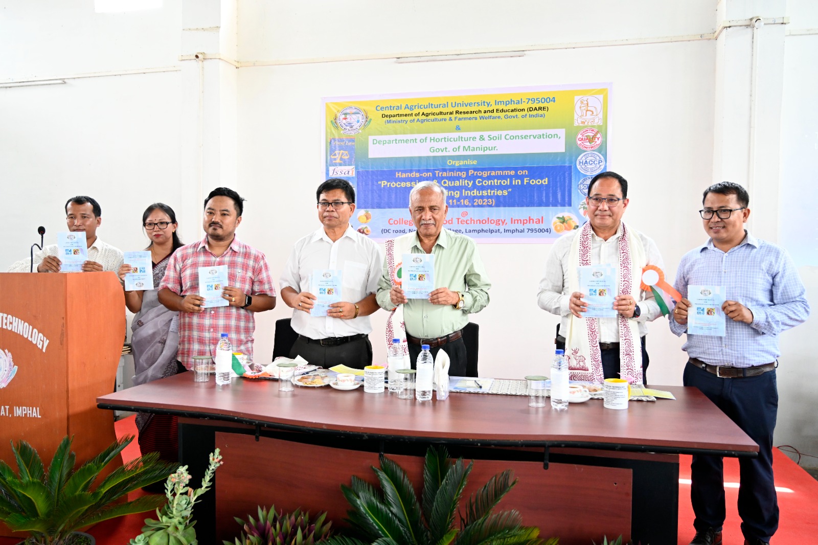 Hands-on Training programme on “Processing & Quality Control in Food Processing Industries” jointly organized by Central Agricultural University, Imphal and Department of Horticulture & Soil Conservation, Govt. of Manipur on September, 11-16, 2023 at College of Food Technology, CAU, Lamphelpat, Imphal.