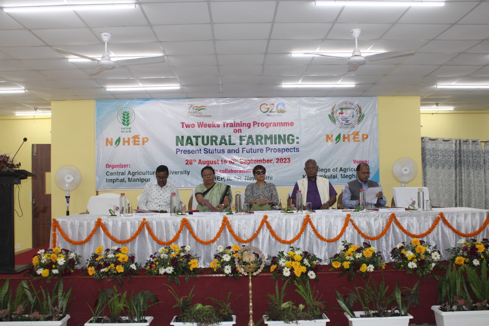 A two-week long training program “Natural Farming: Present Status and Future Prospects” sponsored by IDP-NAHEP, took place on Sept 9, 2023, at the COA, Kyrdemkulai, Meghalaya.