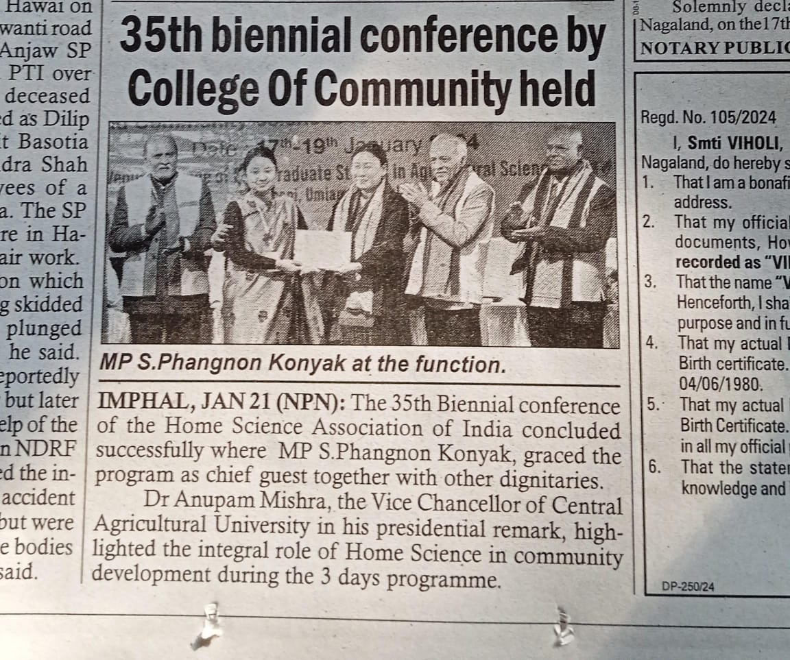 Newspaper clippings of 35th Biennial Conference of HSAI
