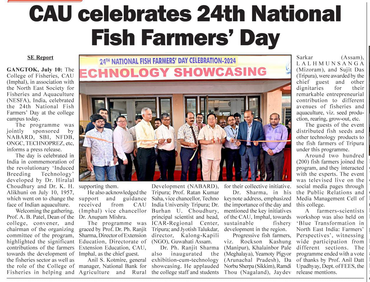 Media Reports on National Fish Farmers’ Day 2024