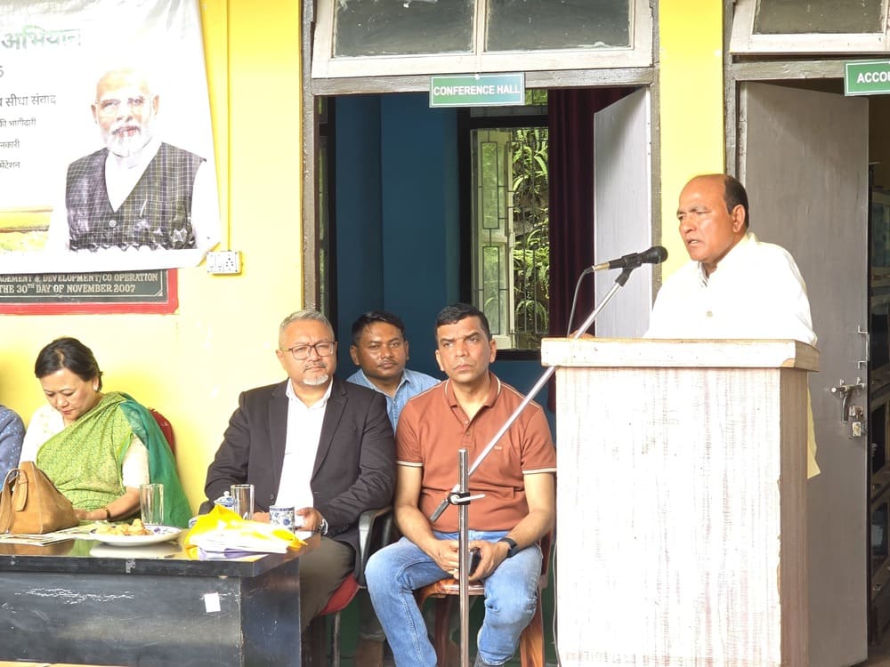 Dean and faculty of COH, Bermiok in Interaction with farmers in the launching program of “Viksit Krishi Sankalp Abhiyan” at Jorethang, Namchi District on 29th May, 2025.