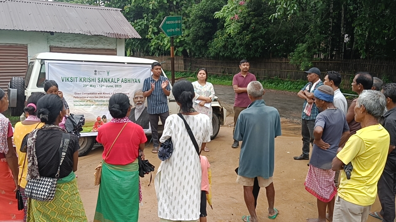 Viksit Krishi Sankalp Abhiyan campaign (Team 2) organised by KVK South Garo Hills at Ramchenga village on May 31, 2025.