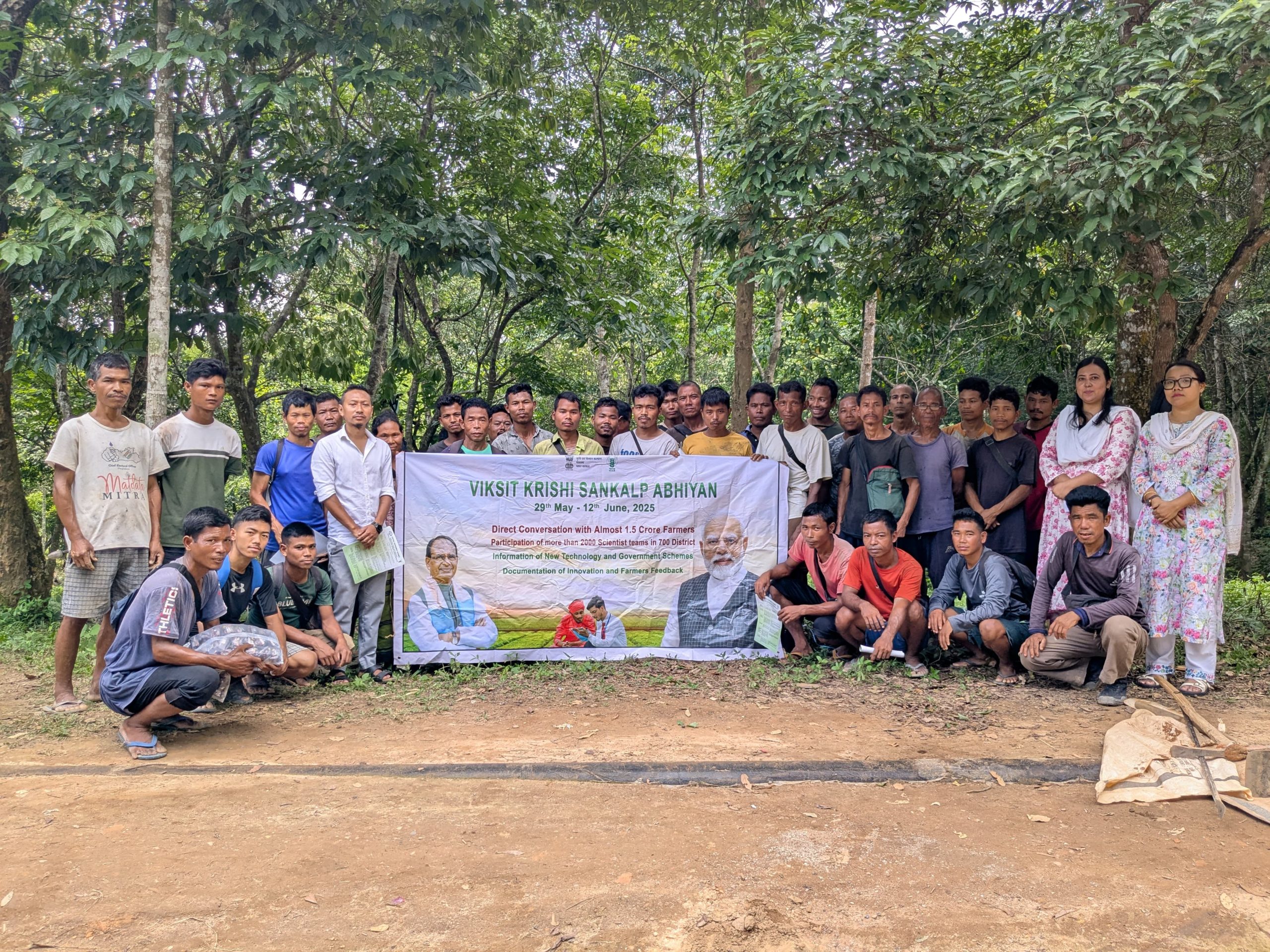 KVK East Garo Hills, CCS, MTTC-VTC, CAU Meghalaya, in collaboration with the Line Departments organized campaign under the Viksit Krishi Sankalp Abhiyan