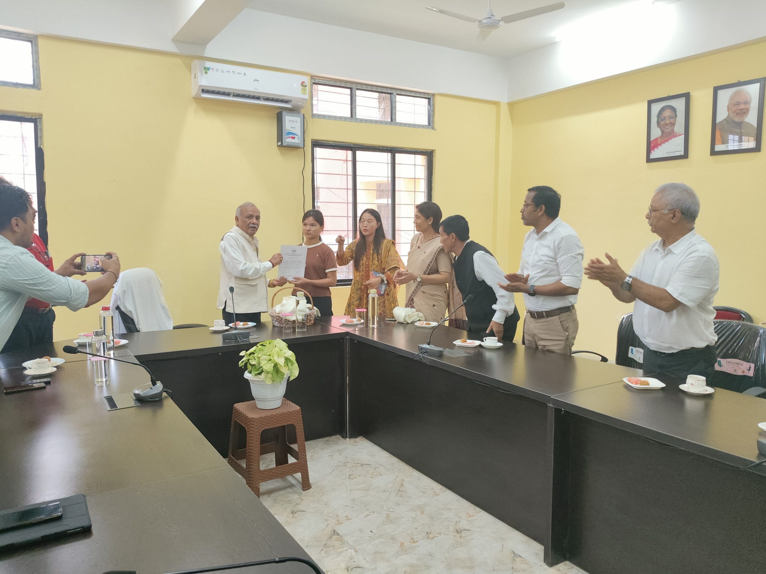 The Hon’ble Vice Chancellor of CAU (Imphal), Dr. Anupam Mishra, visited the College of Agriculture, Kyrdemkulai, Meghalaya on July 10, 2025.