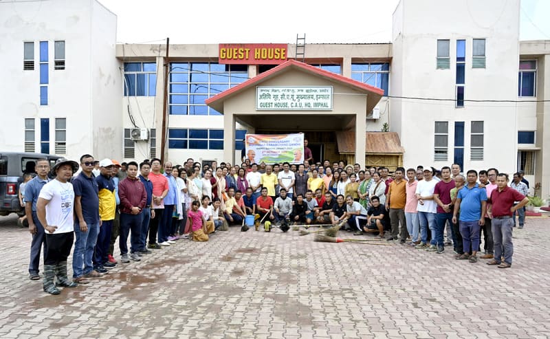 Central Agricultural University Headquarters, Imphal, observed the 156th Birth Anniversary of Mahatma Gandhi on 2nd October 2025