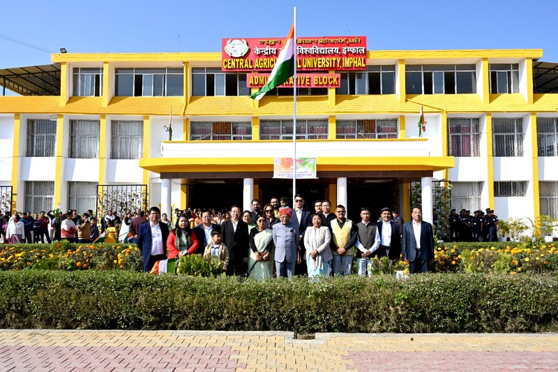 The 77th Republic Day of India was celebrated on 26th January 2026 at the headquarters, Lamphelpat, of the Central Agricultural University (CAU), Imphal.