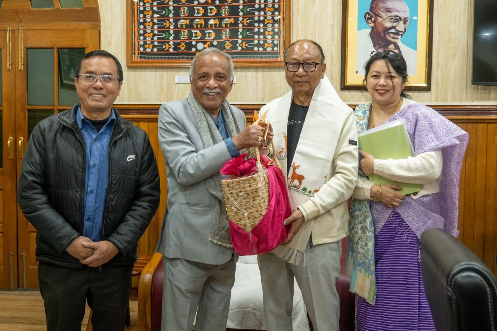 Hon’ble Vice Chancellor Dr. Anupam Mishra, CAU, Imphal, paid a courtesy call on the Hon’ble Chief Minister of Manipur, Yumnam Khemchand Singh, on 13th February 2026