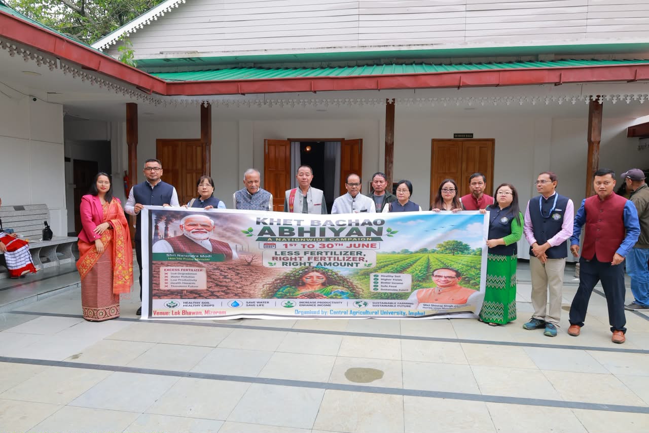 Khet Bachao Abhiyan launched in Mizoram at Lok Bhavan, Aizawl.