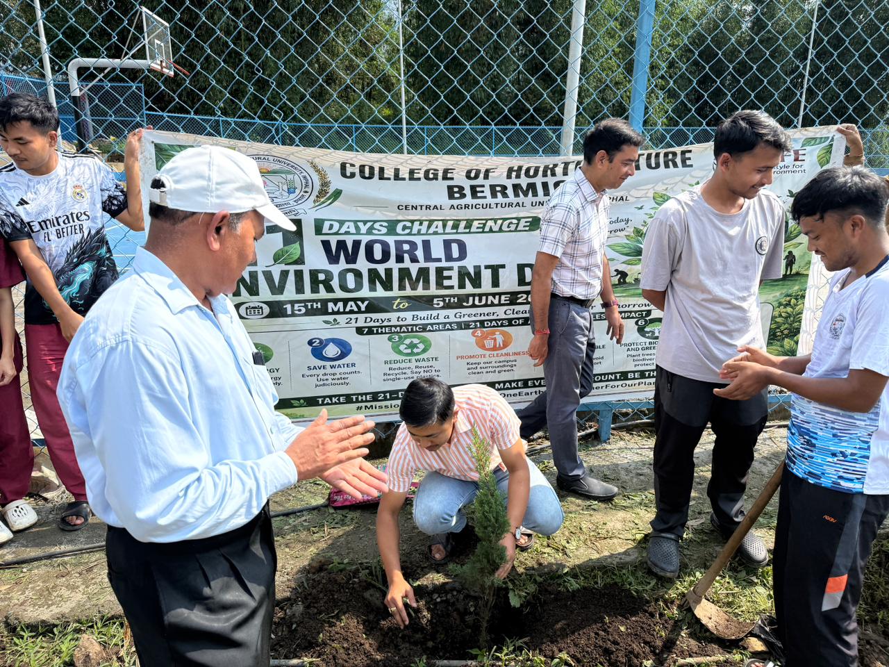 Celebration of World Environment Day with a tree plantation drive under the “Khet Bachao Abhiyan” at constituent Colleges