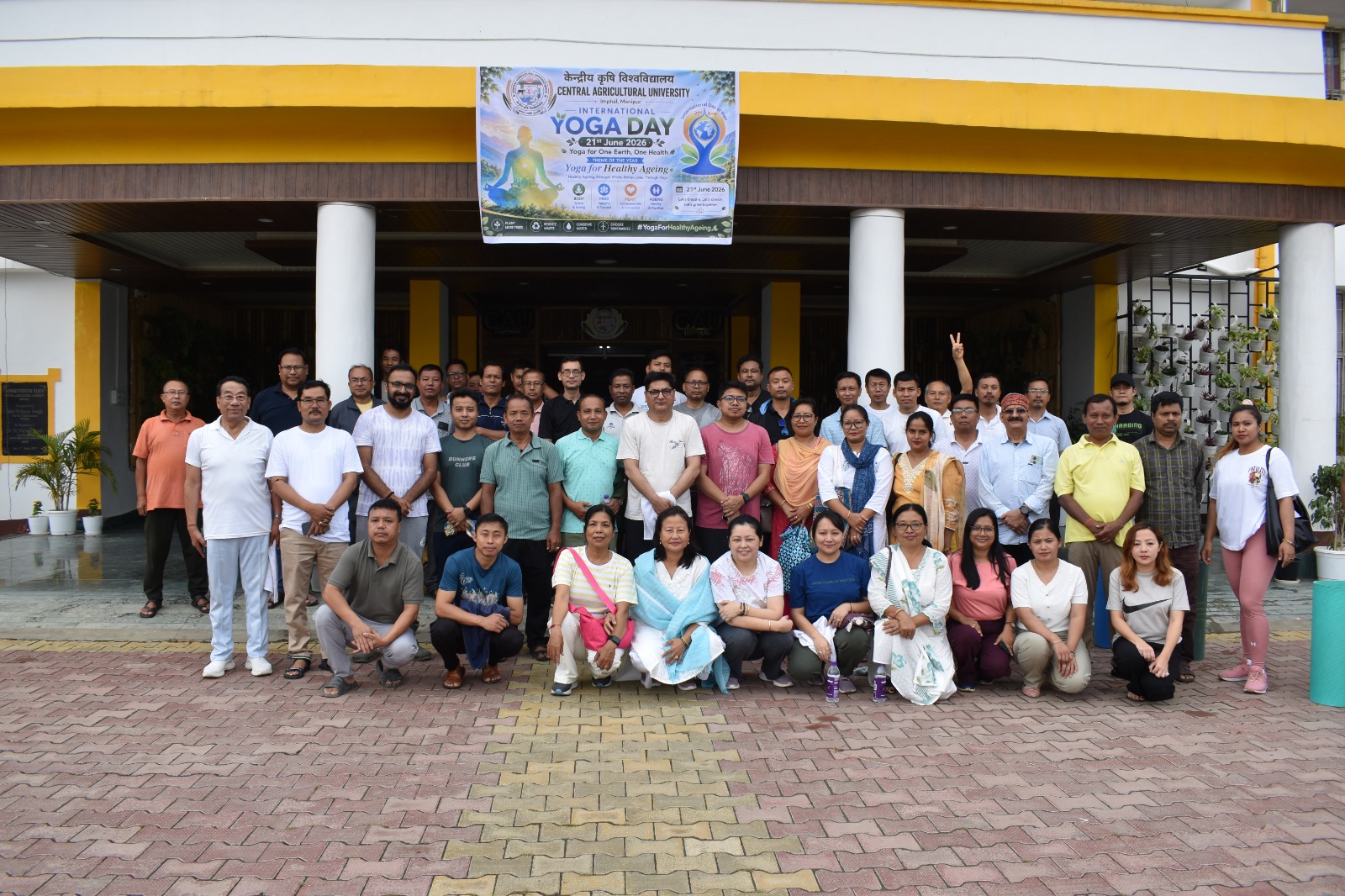 International Day of Yoga 2026 observed at Central Agricultural University Headquarters, Lamphelpat, Imphal