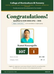 CHF Students Shine in ICAR AIEEA (PG) and AICE-JRF/SRF (Ph.D.) 2026